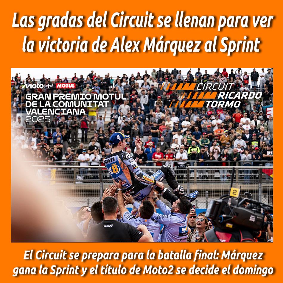 Las gradas del Circuit se llenan para ver la victoria de Alex Márquez al Sprint 